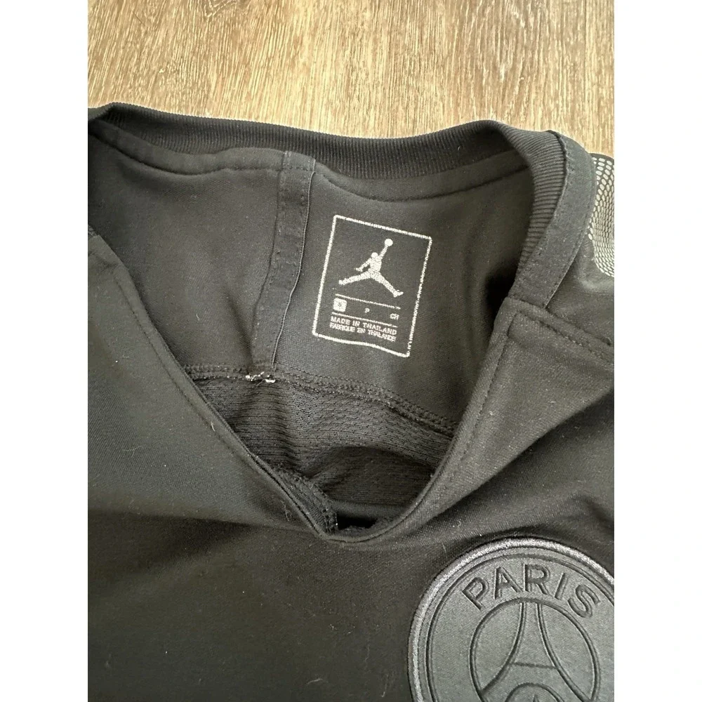 Vintage Paris Saint German Shirt Jordan Nike Black Training Soccer Size Small